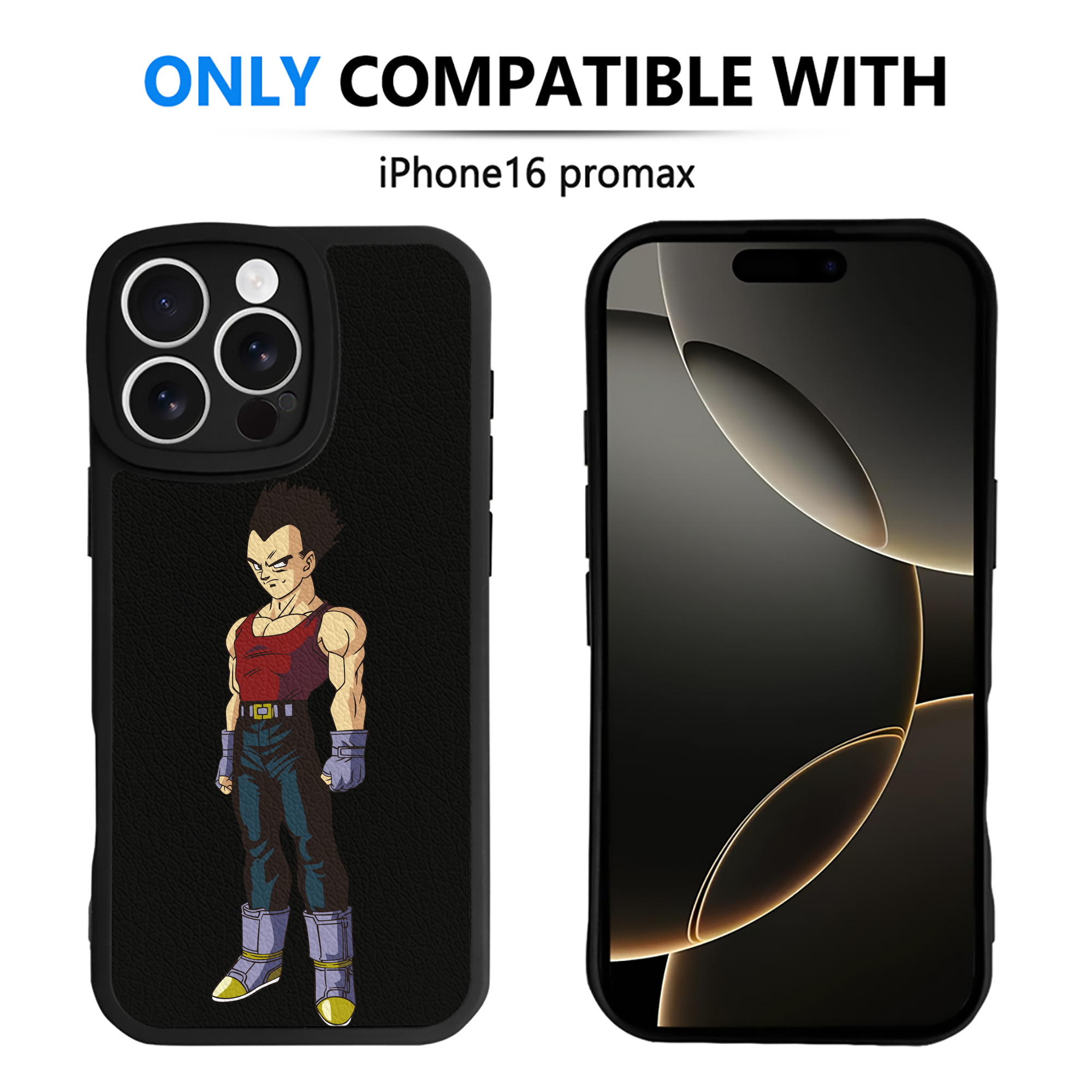 （画像用） ドラゴンボール ベジータ四世（Bejīta Yonsei）DRAGON BALL Vegeta IV 【iPhone 16シリーズ対応】シリコンスマホケース（レザー調） 材質：シリコン